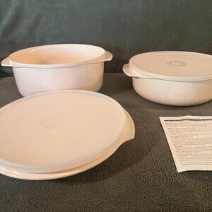 5-Piece Set Original TUPPERWARE STACK COOKER for Microwave Cooking